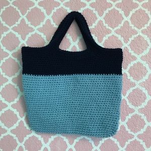 Handmade crochet carry-all tote bag